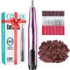 COSLUS Cordless Nail Drill Electric File: Professional for Acrylic Gel Dip Powder Nails Portable Nail Drill Machine Kit for Manicure Pedicure Nail Set with Everything Rechargeable Lightweight view 1
