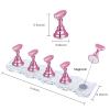 4 Set Nail Holder Stand - Display Fake Wave Shape Acrylic Nails, Magnetic Holder & Practice Station view 2