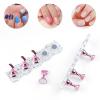 4 Set Nail Holder Stand - Display Fake Wave Shape Acrylic Nails, Magnetic Holder & Practice Station view 3