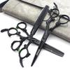 6 inch hair stylist barber scissors black plate dragon 440C hairdressing cutting scissors+thinning scissors (6 inch 3PC) view 1