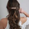 Yheakne Boho Leaf Hair Comb Gold Hair Comb Barrette Metal Leaf Side Comb Headpieces Decorative Head Comb Headwear Branch Leaf Hair Piece Bride Hair Accessories for Women and Girls (Gold) view 2