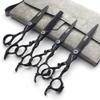 6+7 inch hair stylist barber scissors black plate dragon 440C hairdressing cutting scissors+thinning scissors (4PC) view 1
