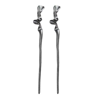 Luxshiny Chinese Style Hairpin 2pcs Metal Hairpins Hair Jewelry Accessories Hair Stick for Wedding Banquet Party