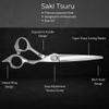 Saki Shears Tsuru Hair Cutting Scissors - Polished Japanese Steel- 6" Hair Shears for Barbers and Hair Stylists - Thumb Screw for Easy Tension Adjustment view 4