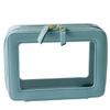 SANHECUN Toiletry bag waterproof cosmetic organizer with handle large opening for travelling (Blue) view 1