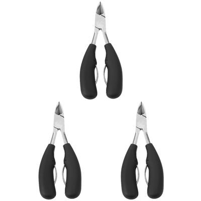 Healifty 3pcs Toenail Nipper Quick Nail Clippers for Thick Nails Professional Pedicure Tool