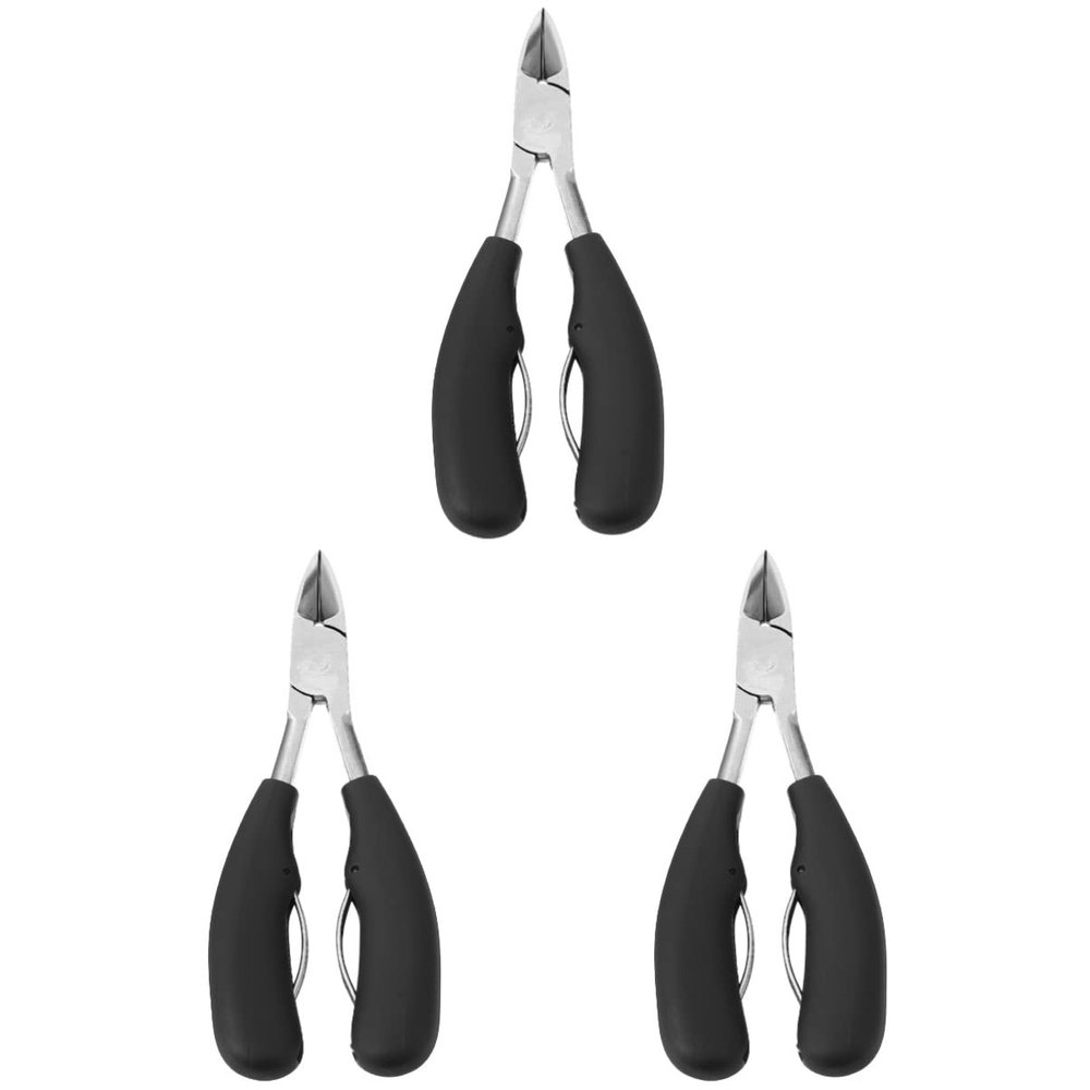 Healifty 3pcs Toenail Nipper Quick Nail Clippers for Thick Nails Professional Pedicure Tool
