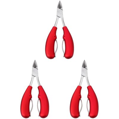 Healifty 3pcs Straight Nail Clippers Professional Toe Nipper Toe Nail Clipper Precision Tool