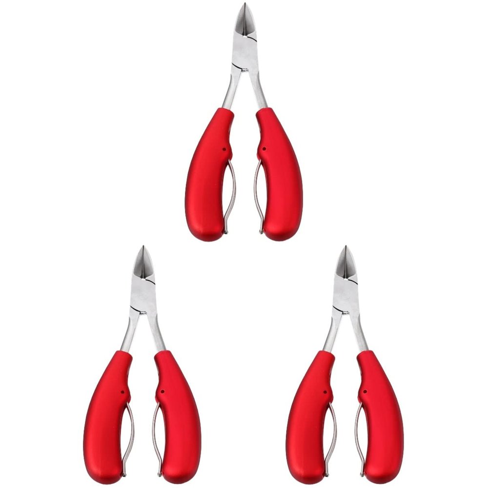 Healifty 3pcs Straight Nail Clippers Professional Toe Nipper Toe Nail Clipper Precision Tool