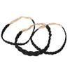 Hairdo Three Piece Braid Band Kit Headband Hair Wrap Around For Bun or Ponytail by Hairuwear, R1 Black view 3