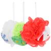 SOLUSTRE Christmas Loofah Sponge Body Scrubber 3Pcs Christmas Bath Character Loofahs Santa Christmas Tree Snowflake Loofah Bath Pouf Mesh Skin Cleaning Scrubber for Adults Christmas view 1