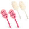 4Pack Back Scrubber for Shower, Evmliy Loofah Sponge Brush Exfoliating Body, Long Handle Scrub Brush for Shower with Loofah on a Stick for Back Use, Bathing Accessories Body Brushes (4Pack) view 1