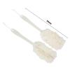 4Pack Back Scrubber for Shower, Evmliy Loofah Sponge Brush Exfoliating Body, Long Handle Scrub Brush for Shower with Loofah on a Stick for Back Use, Bathing Accessories Body Brushes (4Pack) view 2