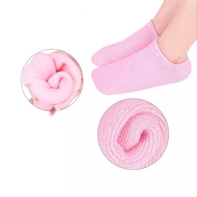 WalTok Socks Moisturizing Overnight, Cotton Spa Gel Moisture Short Socks Gel Inner Lining Infused with Essential Oils, Best for Repairing Softening Dry Cracked Feet Skins