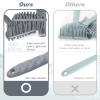 Manmihealth Silicone Back Scrubber(Thick Bristles) & Soft Bath Glove Set, Super-Exfoliating Body Scrubber & Super-Lathering Shower Brush Combination, with a Free Hook.(Gray) view 4