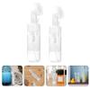 4 pcs Silicone Dispenser Plastic Ml Transparent Foaming Brush Container Liquid with Ml/Bottles Soap Bottle Suing Shampoo Press Foam Face Empty Shower Head Facial Clean view 3