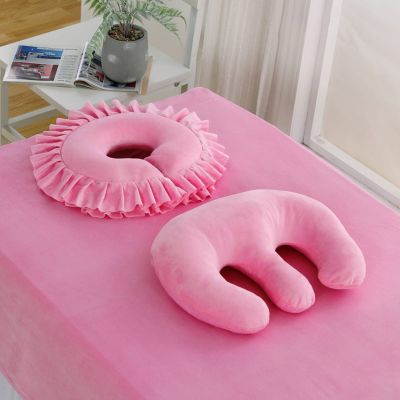 oiakus Beauty Salon Breast Pillow and Facial Pillow, Face Cushion for Massage Table, Feminine Bolster Breast Pillow Face Cradle Rest Pillow for Massage Table SPA Salon