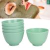 5pcs DIY Facial Cream Masks Mixing Bowl Mud Membrane Bowl PVC Home Anti Impact Facial Cream Bowl Light Green for Home Salon Use view 2