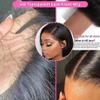 13x6 Brazilian Straight Short Bob Wig HD Transparent Lace Front Human Hair Wigs For Women Pre Plucked With Baby Hair Natural Hailine Glueless Straight Short Wig 150% Density 10Inch view 4