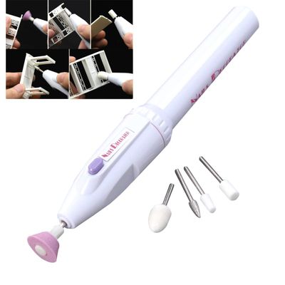 minkissy Mini Electric Nail Sander Drill Set Nail Art Tool for Polishing Carving Engraving Ideal for Salon Home