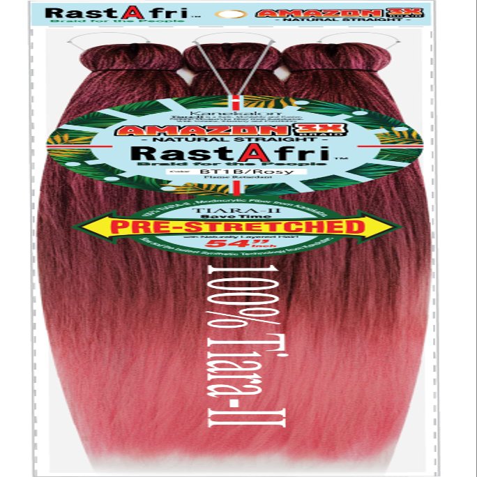 Rastafri AMAZON 3X BRAID 54" Pre-stretched (BT1B/ROSY)