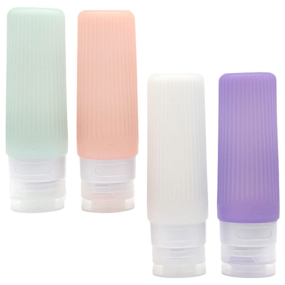 Beaupretty 4Pcs bottle travel bottles travel size face wash travel containers for toiletries travel containers convenient bottles cleasing milk collar abs lotion