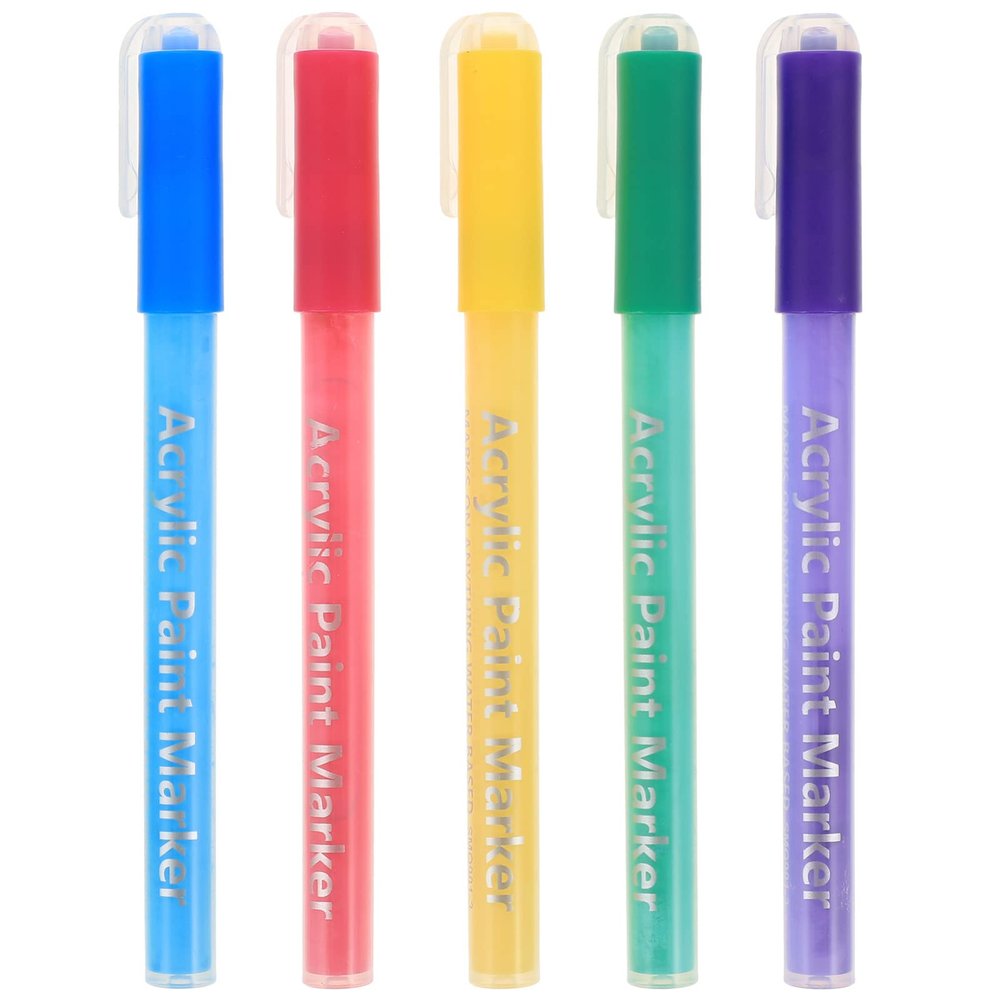 Beaupretty 5pcs Nail Art Pens Fine Paint Markers for Manicure Professional Nail Design Tools for Drawing Dotting and Detailing Lightweight and Portable