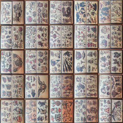 Sailor Jerry Traditional Vintage Style Tattoo Flash Portfolio Book 50 Sheets USA 11X14, Ships, Girls, USN, Great Tattoo Shop Investment!