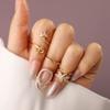 Rumtock CZ Crystal Beads Butterfly Fingernail Opening Ring Nail Decoration for Women Girls Little Finger Nail Art view 2