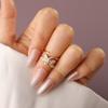 Rumtock CZ Crystal Beads Butterfly Fingernail Opening Ring Nail Decoration for Women Girls Little Finger Nail Art view 3