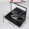 Plastic Eyeshadow Palette Empty Makeup Palette with Mirror 3 Grids Round Eyeshadow Pans Case with 26.5mm Plastic Pan Eye Shadow Case Box for Eyeshadow Blush Lipstick Powder Pigment Black 6 Pack view 2