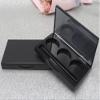 Plastic Eyeshadow Palette Empty Makeup Palette with Mirror 3 Grids Round Eyeshadow Pans Case with 26.5mm Plastic Pan Eye Shadow Case Box for Eyeshadow Blush Lipstick Powder Pigment Black 6 Pack view 4