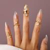 Rumtock CZ Crystal Beads Women Nail Cap Finger Tip Manicure Protective Nail Art for Women Girls Statement Punk Jewelry view 3
