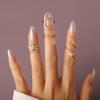 Rumtock Women Manicure Nail Cap Statement Crystal Beads Ring Jewelry for Women Girls view 3