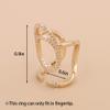 Rumtock Women Manicure Nail Cap Statement Crystal Beads Ring Jewelry for Women Girls view 4