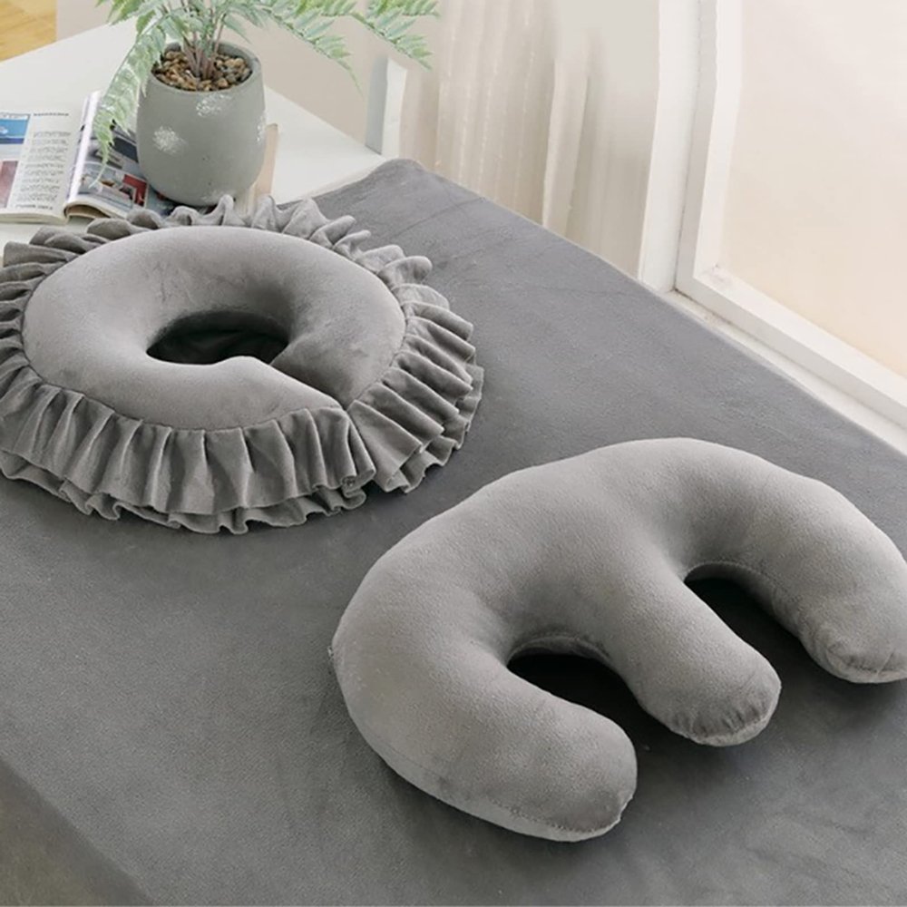 oiakus Beauty Salon Breast Pillow and Facial Pillow, Face Cushion for Massage Table, Feminine Bolster Breast Pillow Face Cradle Rest Pillow for Massage Table SPA Salon