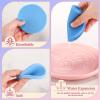 720 Count Makeup Facial Sponges Compressed Exfoliating Face Sponges for Cleansing Removal Wash Round Face Pads for Women Wash Cleansing Makeup, 4 Colors view 3