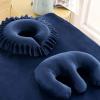 oiakus Salon Breast Pillow Facial Pillow, Hollowed Pillow Chest Pillow, Feminine Bolster Face Cradle Rest Pillow for Massage Table, Removable and Washable, SPA Beauty Accessories Cushion view 1