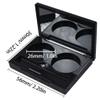 Plastic Eyeshadow Palette with Mirror Empty Makeup Palette 2 Grids Round Eyeshadow Pans Case with 26mm Plastic Pan Eye Shadow Case Box for Eyeshadow Blush Concealer Powder Pigment Black Pack of 6 view 2