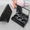 Plastic Eyeshadow Palette with Mirror Empty Makeup Palette 2 Grids Round Eyeshadow Pans Case with 26mm Plastic Pan Eye Shadow Case Box for Eyeshadow Blush Concealer Powder Pigment Black Pack of 6 view 3