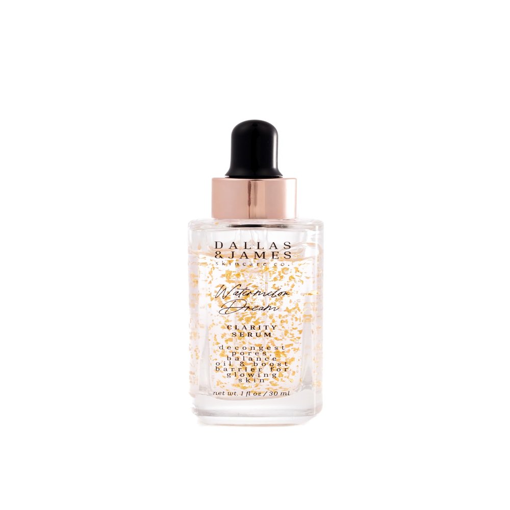 Dallas & James Skincare Co. Watermelon Dream Clarity Serum - with Cloudberry - Hydrate & Clear Clogged Pores with Salicylic Acid, Mandelic Acid + Niacinamide