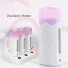 3Pcs Depilatory Machine Set Portable Electric Body Triple Roller Wax Heater 40w Beauty Salons Hair R ler Wax Heater 40w Beauty Salons Hair Removal Kit view 2