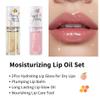 KTouler Crystal Jelly Moisturizing Lip Oil 2Pcs Hydrating Lip Gloss Set Plumping Long Lasting Glow Oil Lip Care Tools view 3