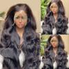 180% Density Full 360 Lace Wigs HD Human Hair Body Wave Wigs Transparent HD Frontal Remy Hair Wigs Pre Plucked Brazilian Hair 360 Full Lace Wigs Bleached Knots Glueless Wigs 26Inch view 1