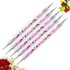 Beaupretty 10pcs Nail Art Dual Tipped Painting Tools Rhinestone Applicator Pens Handles for Dotting Drawing and Foil Carving for Home and view 2