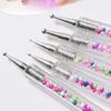 Beaupretty 10pcs Nail Art Dual Tipped Painting Tools Rhinestone Applicator Pens Handles for Dotting Drawing and Foil Carving for Home and view 4