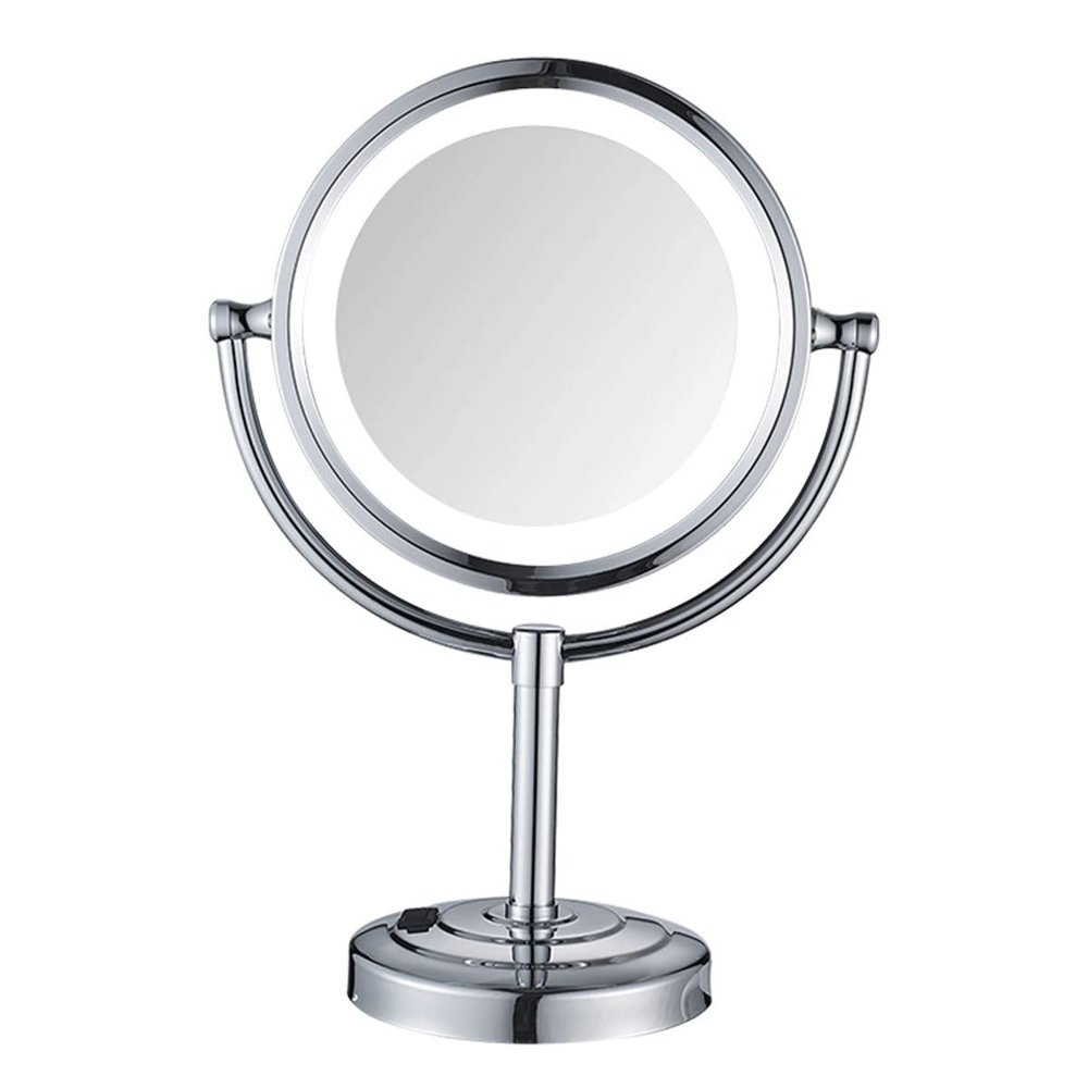 Feiyxu Makeup Mirror Vanity Mirror with Lights,8.5 Inch 7X Magnification Makeup Mirror 360 Rotating Professional Desktop Cosmetic Mirror Double Sided Magnifier, Cosmetic Studio