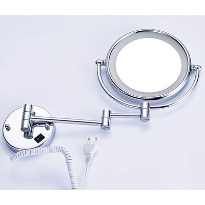 Feiyxu Makeup Mirror Vanity Mirror with Lights, 3X Magnification Double Sided Bathroom Makeup Mirror and Extendable Folding Round Shape Beauty Mirror,Ideal for Makeup