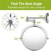 Feiyxu Makeup Mirror Vanity Mirror with Lights, 3X Magnification Double Sided Bathroom Makeup Mirror and Extendable Folding Round Shape Beauty Mirror,Ideal for Makeup view 3