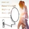 Feiyxu Makeup Mirror Vanity Mirror with Lights, 3X Magnification Double Sided Bathroom Makeup Mirror and Extendable Folding Round Shape Beauty Mirror,Ideal for Makeup view 4